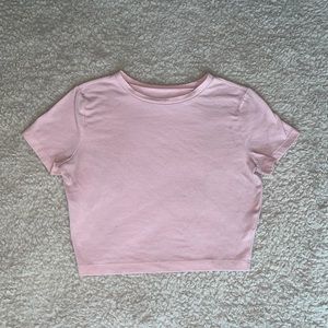 Baby Pink Short Sleeve Crop Top *From Target*
